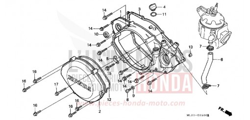 RIGHT CRANKCASE COVER CR500RR de 1994